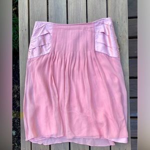 Pink skirt Anthropologie Twinkle 💯 SILK 💞